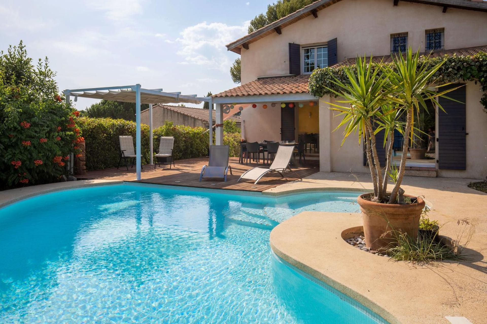 Villa Lumineuse Avec Piscine Chambres Ou Villa Saint-Georges-dʼOrques Extérieur photo